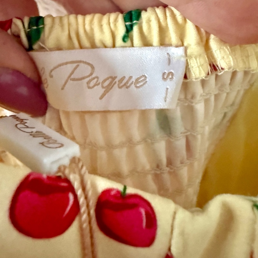 Yellow Cherry-Print Retro Sundress - Picture 3 of 7